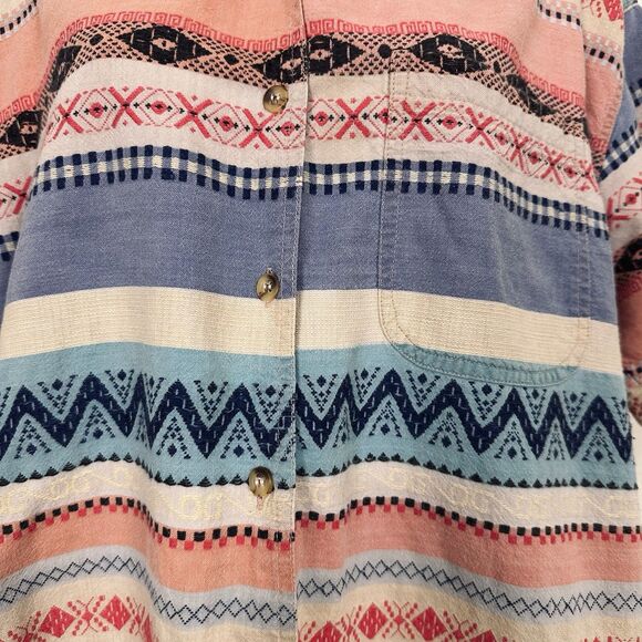 VINTAGE Kikomo Button Up Shirt Womens M Aztec Southwestern Western - Picture 6 of 9